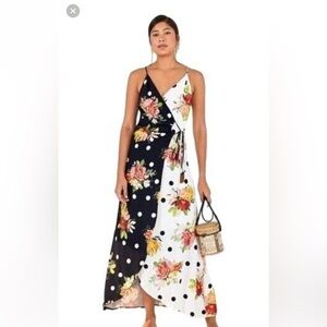 NWT Farm Rio Nanaju Floral Polka Dress